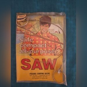 NEW Vintage 1972 Coghlan's Safe Compact All-Purpose Saw Packing Camping Hiking